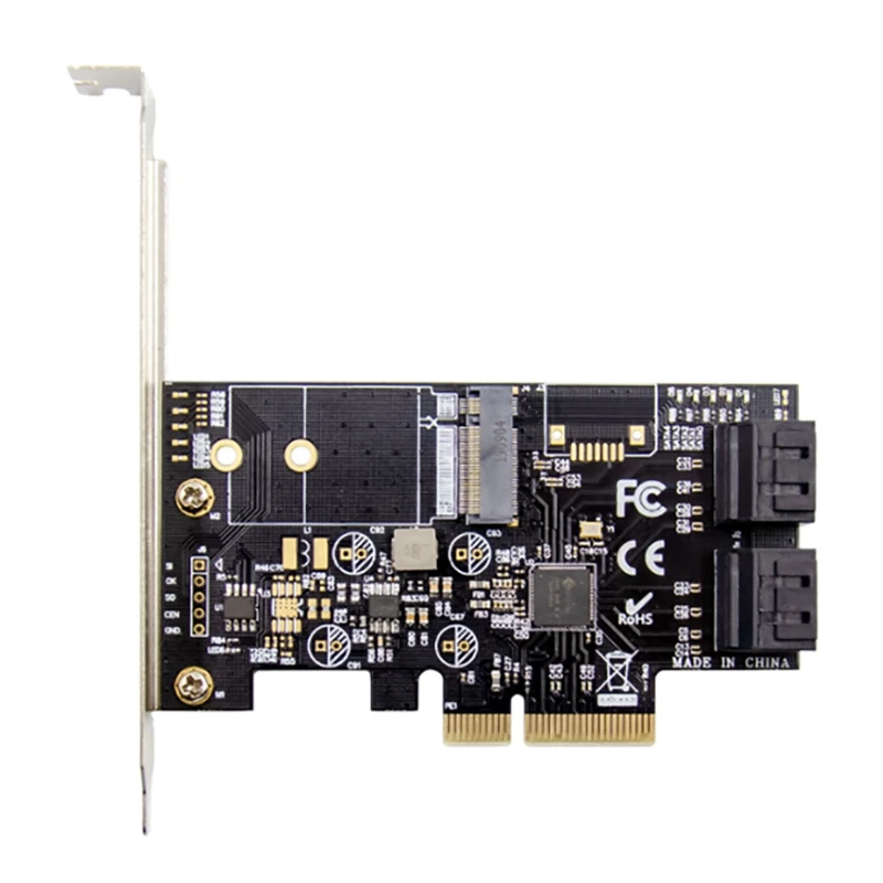 

Плата расширения JMB585 PCI-E X4 M.2 Key B NVMe SSD, карта-адаптер NGFF SSD для ноутбука и ПК