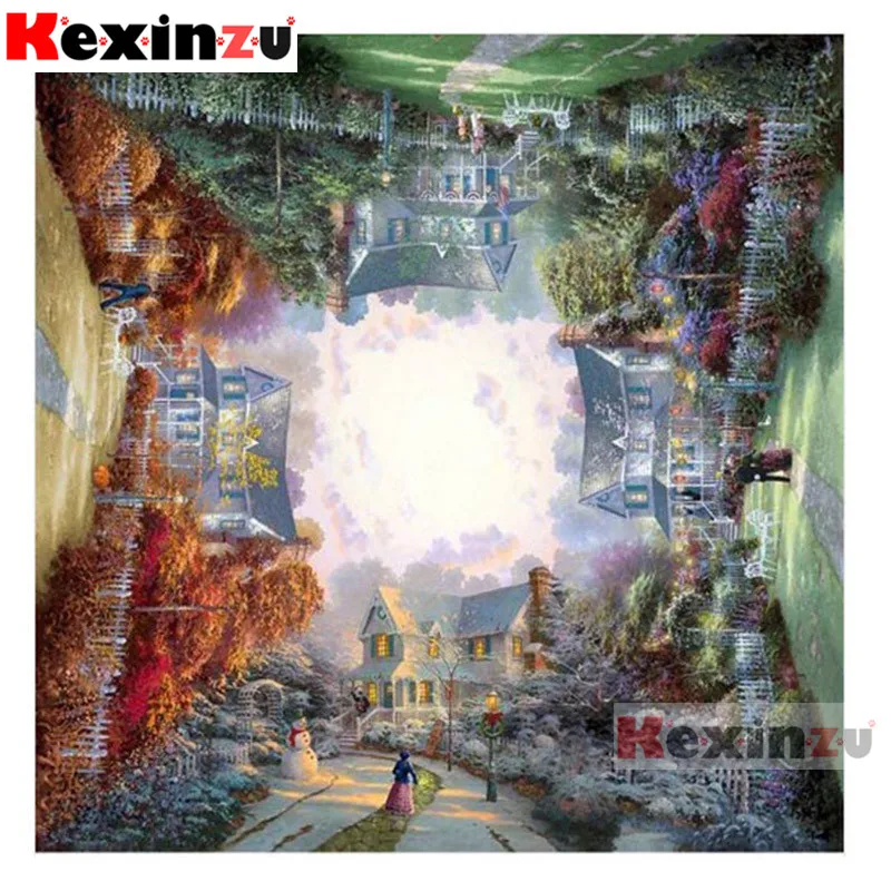 

5D DIY Full Square Drill new Diamond Painting"four Seasons"3D Embroidery Rhinestone Cross Stitch 5D Home Decor K#@0555