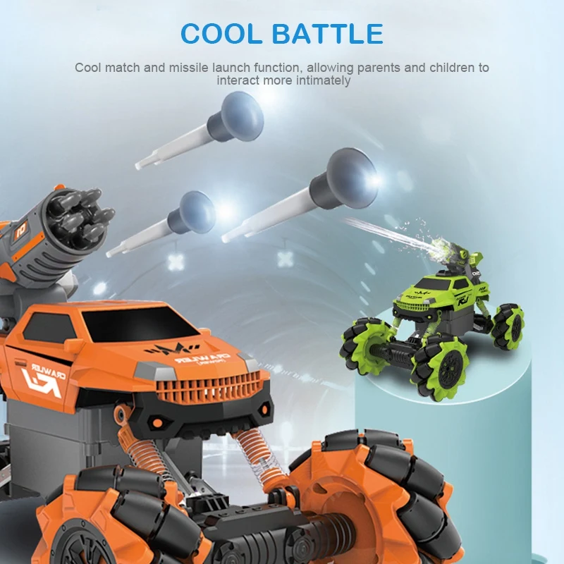6 Pcs Set Multi-function Remote Control Drift Car Magnetic Conversion Bubble Water-jet Missile Four-wheel Drive Climbing Toy | Игрушки и