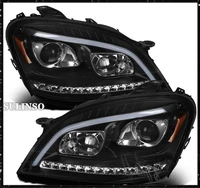 sulinso for benz w164 ml280 ml320 ml500 ml350 2005 2008 year black projector led headlight accessories