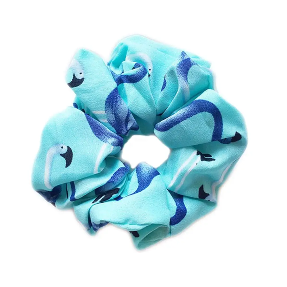 1pcs Vintage Scrunchies Lady Stretch Chiffon Scrunchie Women Elastic Hair Bands Girls Headwear Floral Hair - Цвет: 002