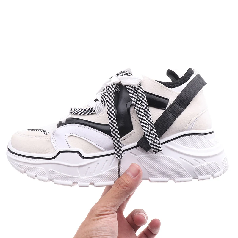 White E BomKinta, модная повседневная обувь с буквенным украшением, Мужская обувь для ходьбы, дышащие кроссовки, мужская Уличная обувь - Цвет: White E