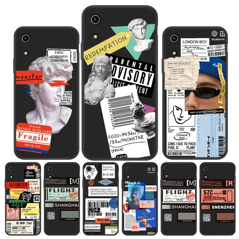 

Art Label Barcode Silicone Case For Huawei Honor 8X 8 Pro 8C Cases For Honor8X Max Play 8A 4 3 4T 7X 6X 6C 6A Back Cover Funda