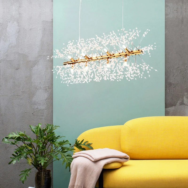 

Modern Chandelier Nordic Dandelion Crystal Suspension Hanging G9 Led Lamp Living Dining Room Bedroom Lighting Fixtures Luminaire