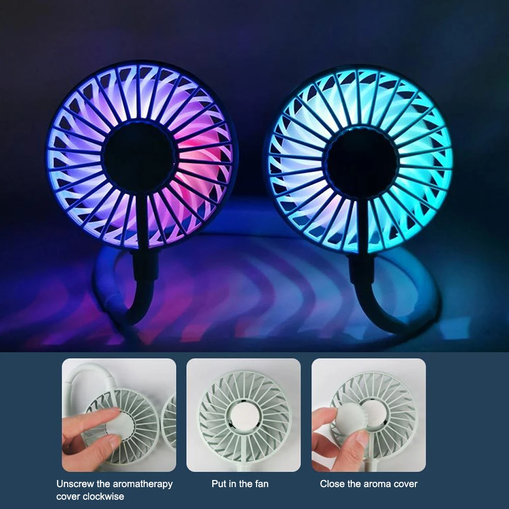 Перезаряжаемый вентилятор с мини USB портативный шейный спортивный настольный