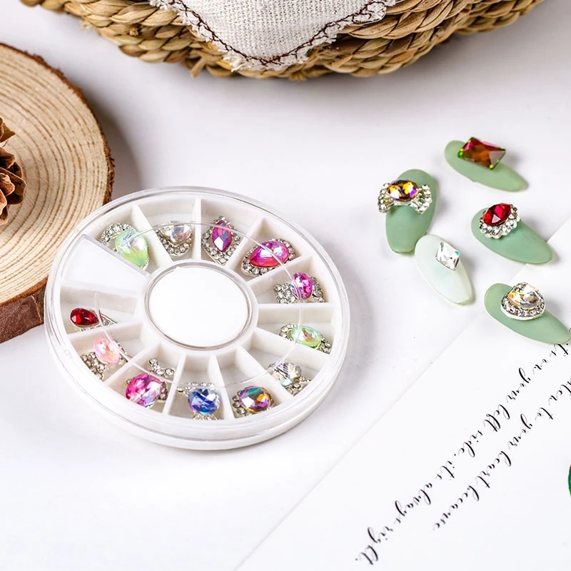 

Astrobox 12 Grids Nail Art Decoration Rhinestone Crystal Stone For DIY Craft 3D Nail Art Flash