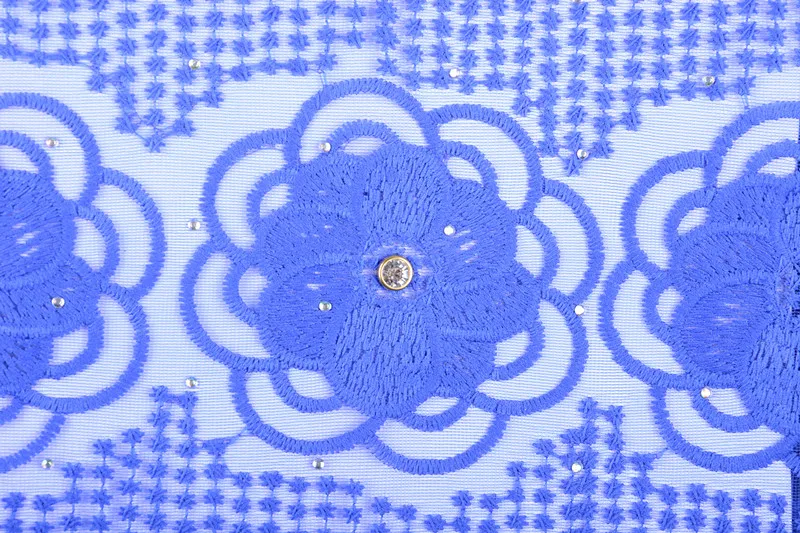 Высокая яркость с бисером цветочное кружево нигерийская Французская ткань