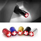 4 шт.лот, Швейцарский флаг, колпачки для автомобильных шин, клапанов для Audi Bmw, Mercedes, Benz, Cadillac, Chevrolet, KIA, поперечные колпачки для клапанов