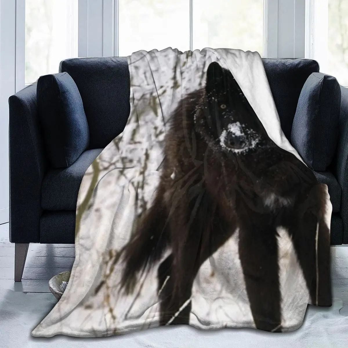 

Wild Wolf And Moon Animals Galaxy Soft Cozy Fleece Throw Blankets For Sofa Bed Couch Dropship Wholesale Decorative Family Throw