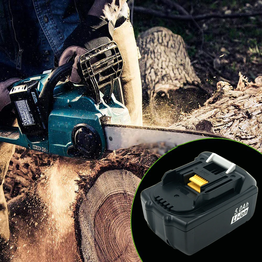 

2PCS Power Tools Replacement Batteries 18 V 5000mAh Lithium ion for Makita 18V Rechargeable Battery BL1850 BL1860 BL1840 BL1830