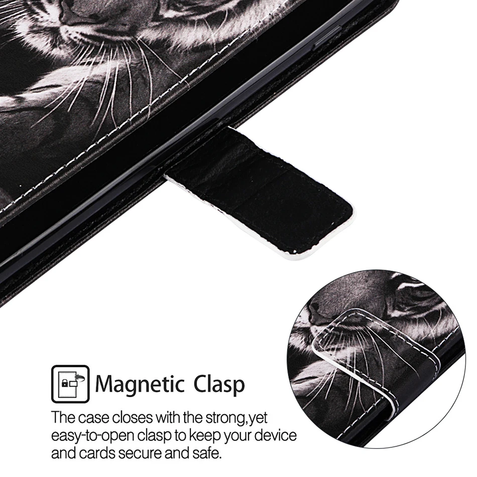 Мультяшный Чехол книжка с бумажником для Huawei P40 Lite E Honor 9S Play 8A Y6 Pro 2019 10 P Smart 2020 Mate 20