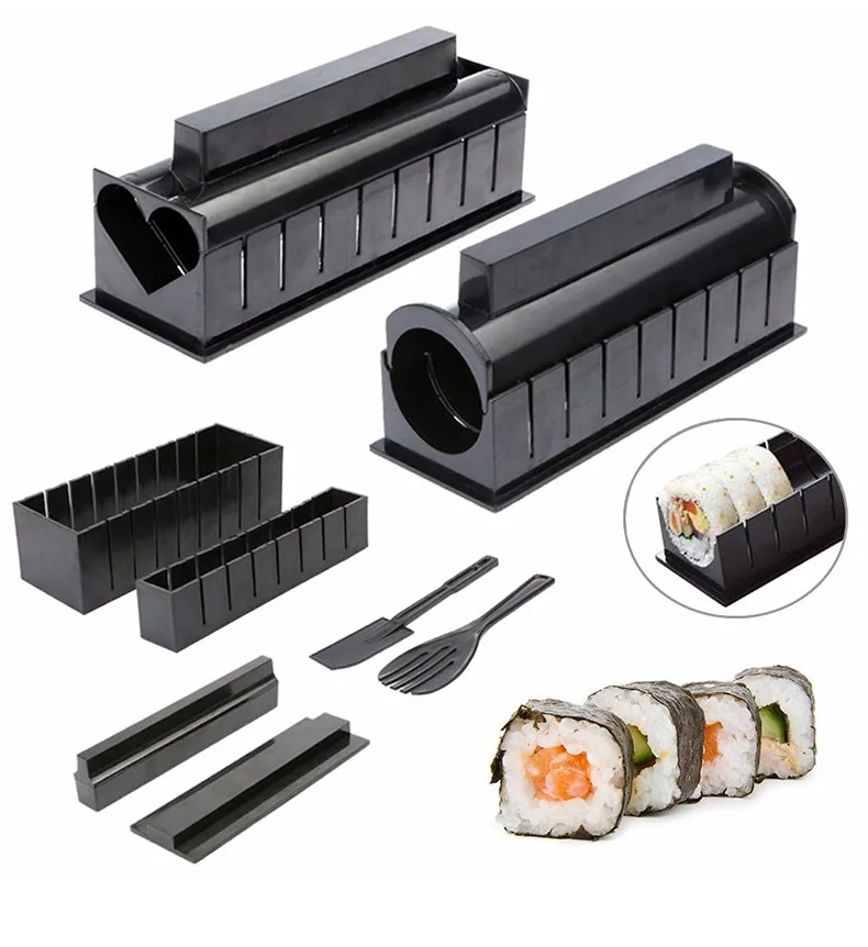 

10 Pcs/Set DIY Sushi Making Kit Roll Sushi Maker Rice Roll Mold Kitchen Sushi Tools Japanese Sushi Cooking Tools Kitchen Tools
