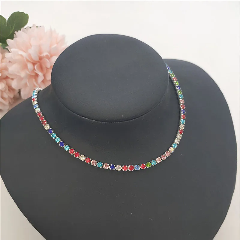 Fashion Rhinestone Necklace Lady Girl Shiny Jewelry Gift 2021 New 10 Styles |