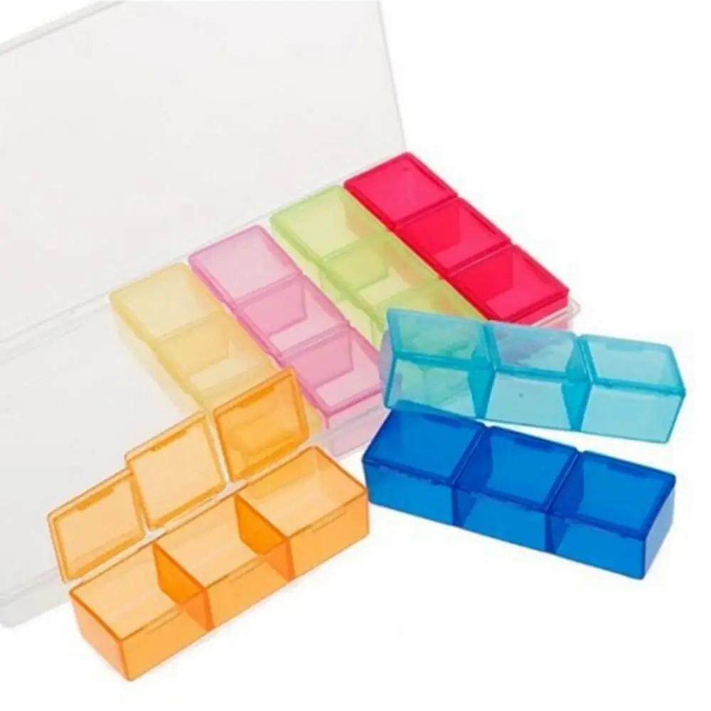 21 прозрачный ящик для хранения с одним слотом пластиковое Ювелирное кольцо