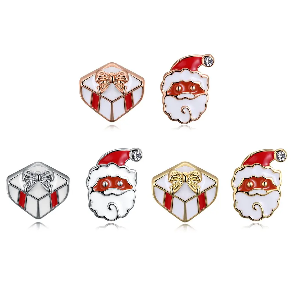 Доступно 3 цвета изысканные уникальные женские серьги гвоздики в рождественском