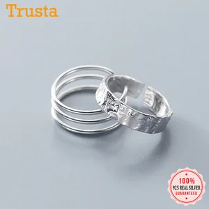 Женское кольцо из серебра 925 пробы, с тремя слоями