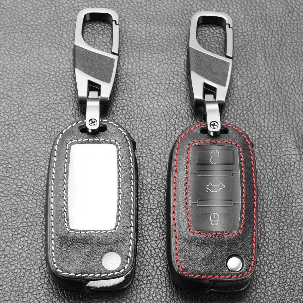 Кожаный мягкий чехол для автомобильного ключа из ПВХ Volkswagen VW Passat Golf Jetta Bora Polo Sagitar