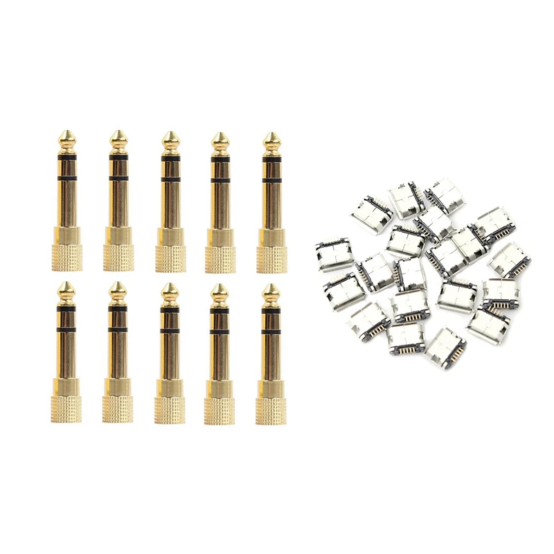 60 шт. Micro-USB Type B Female 5 Pin SMT Placement SMD Штекерный разъем DIP и 15 позолоченный штекер o
