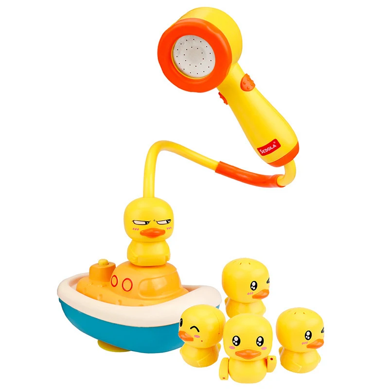 

Cute Electric Duck Water Pump Baby Shower Toys, Electric Water Spray Toys, 3 Kinds Of Revolving Ducks Bath Shower Head Toys