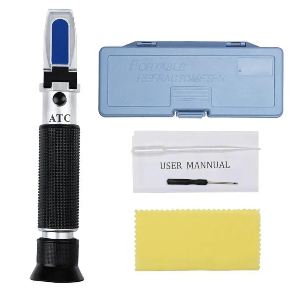 Hand-Held Refractometer Pet Honey Alcohol Concentration Brix Soup Salty Detector Seawater Salinity Meter | Канцтовары для офиса и