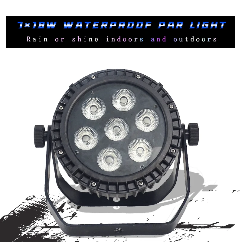 Открытый водонепроницаемый 7*18 Вт Led Par свет IP65 Водонепроницаемый сценический 7x18 64