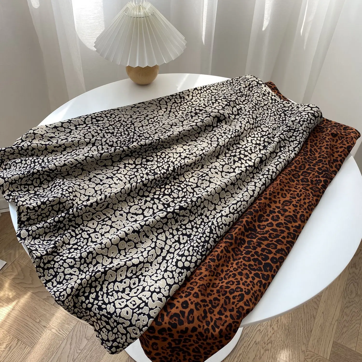 

Leopard Print Casual Fashion Long Skirts Women Zipper High Waist A-line Skirts Autumn 2020 Elegant Female Chiffon Skirt New