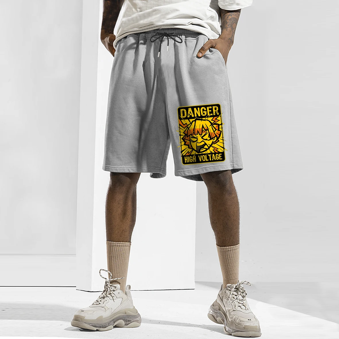 

Demon Slayer Anime Men's Shorts Summer New Men Casual Shorts Male Printing Drawstring Shorts Men's Breathable Comfortable Shorts