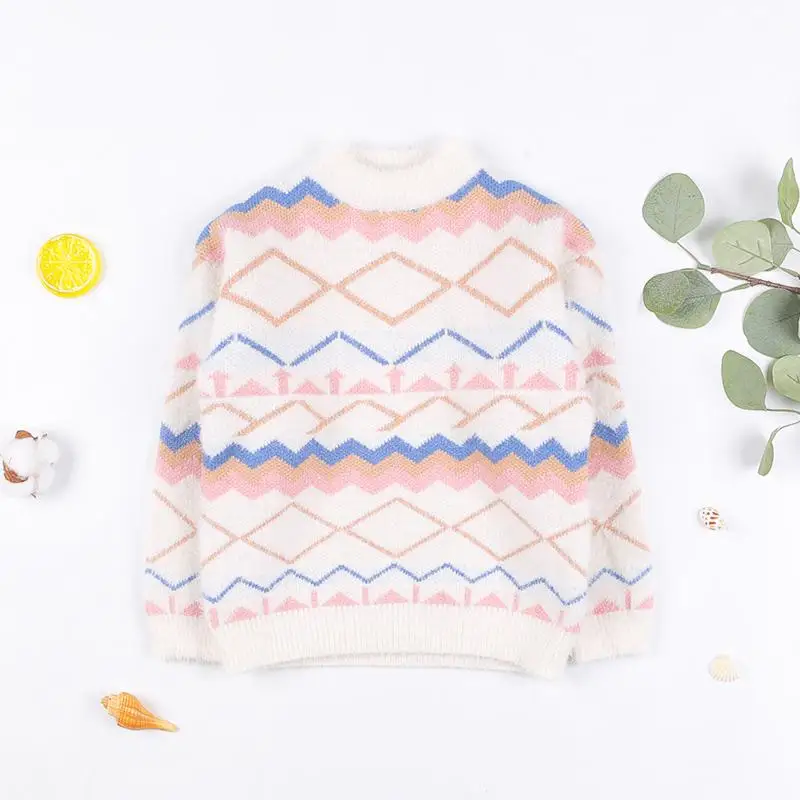 Детский свитер модный детский пуловер с длинными рукавами свитера для маленьких