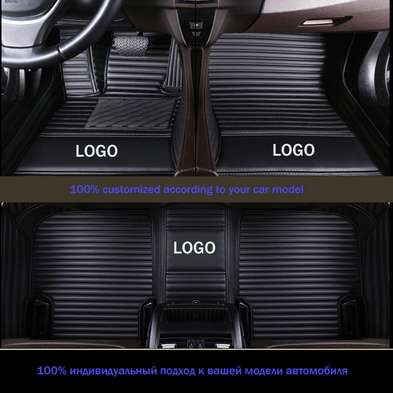 Пользовательские 5-местные автомобильные напольные коврики с логотипом для