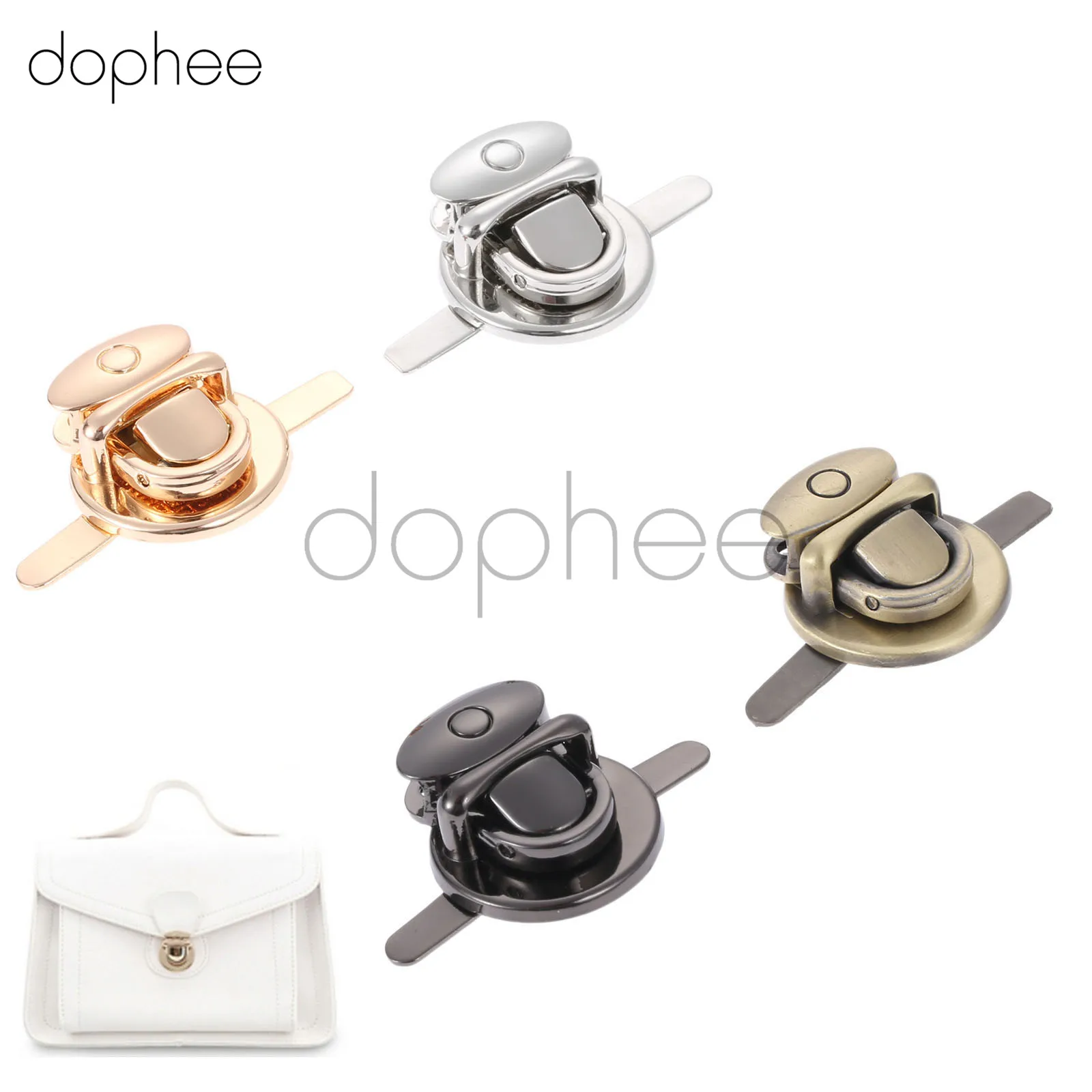 Dophee 1 комплект металлическая круглая форма застежка поворотный замок