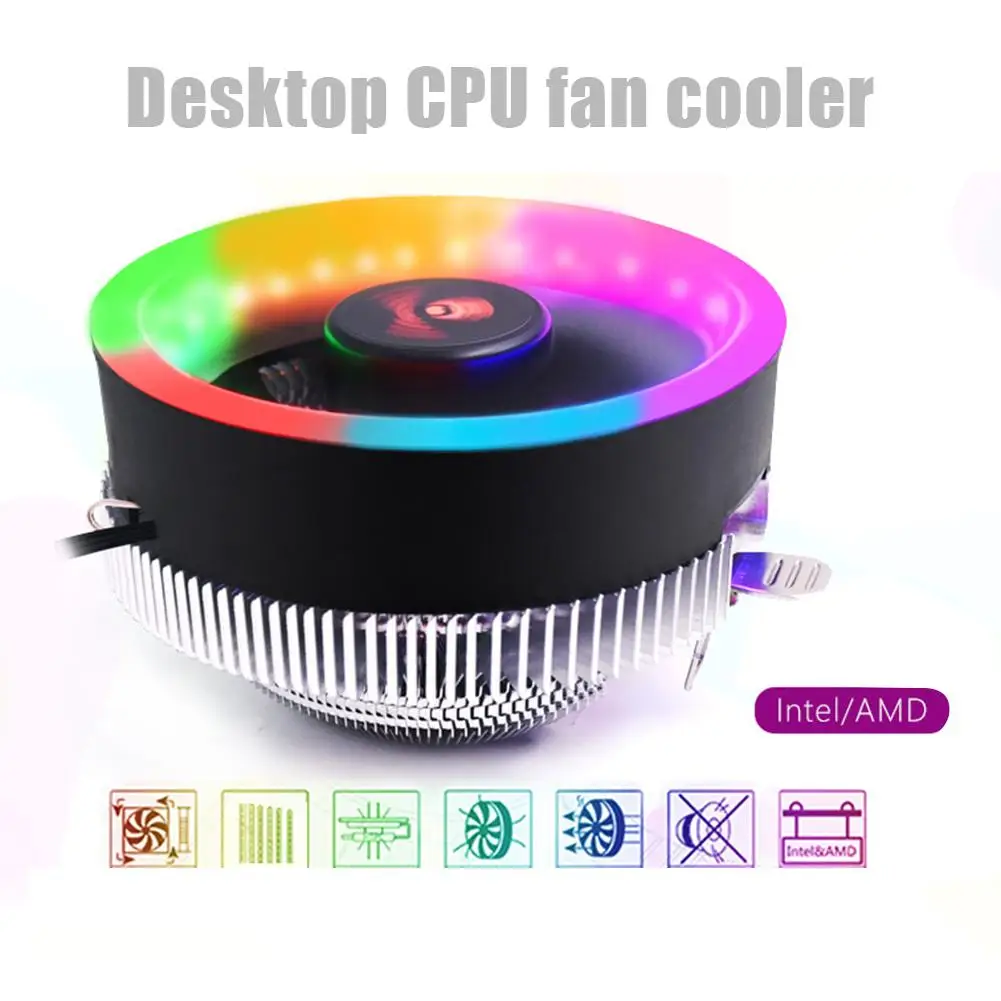Кулер для процессора COOLMOON Q2 с RGB подсветкой Intel Socket LGA 775 1150 1151 1155 1156 AMD AM4 AM3 AM2 +| |