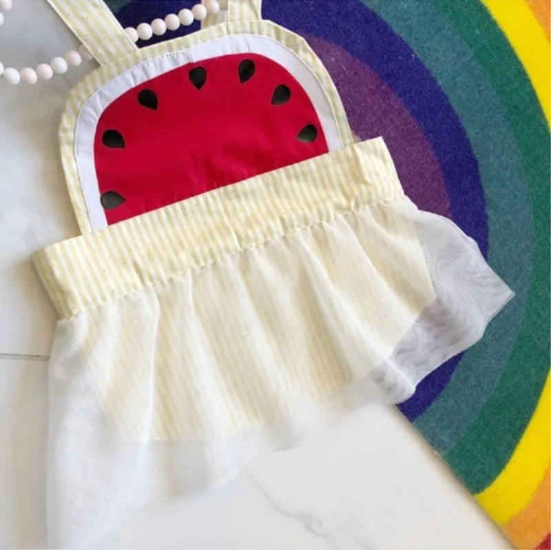 Товары для домашних животных одежда собак и кошек милые летние платья с арбузом