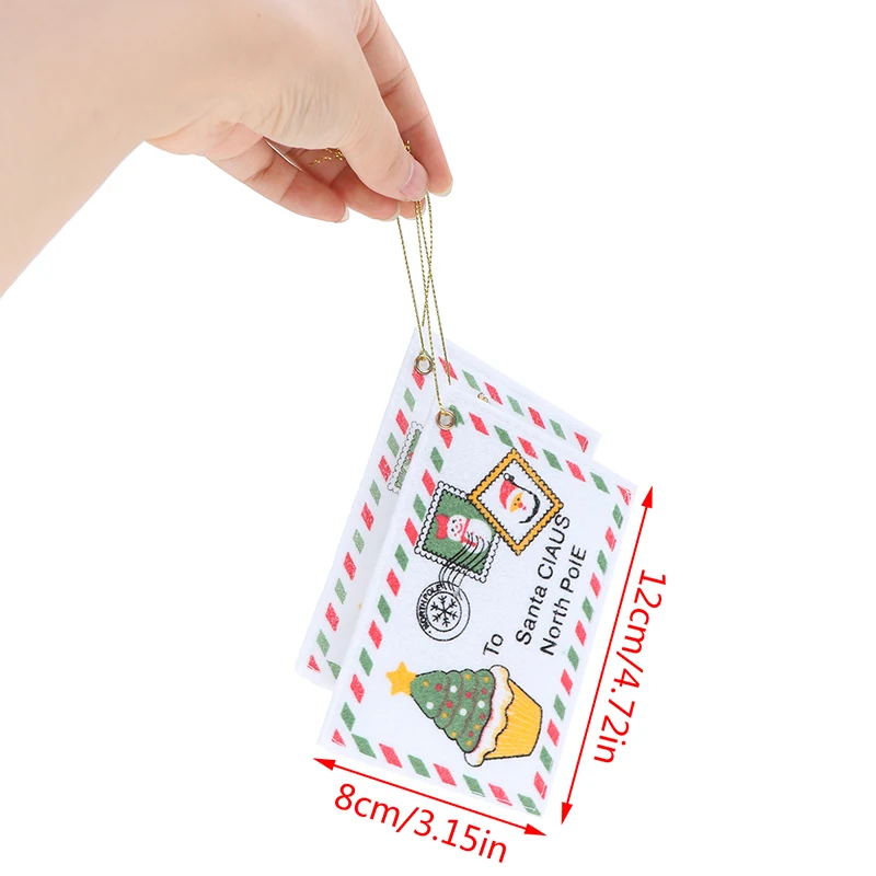 

2021 Christmas Card Letter Candy Bag Envelope New Year Decoration Xmas Tree Hanging Ornament Small Gift Home Party