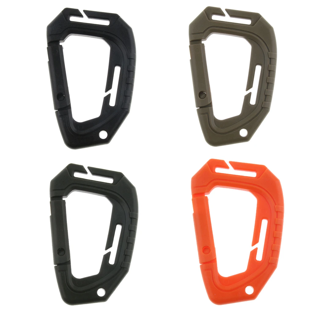 

D-Ring Clip ing Hooks Keyring Super Strong Carabiners Keychain 200 POUND