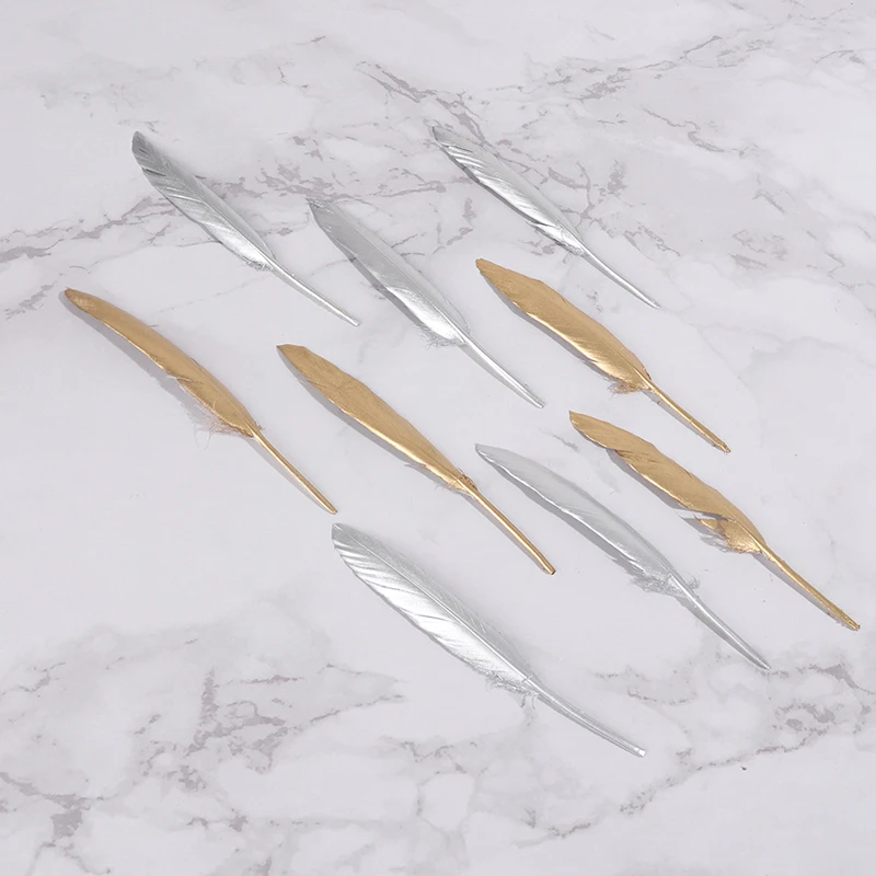 

20Pcs Beautiful Gold Feathers Wedding Decoration Natural Big Goose Turkey Plume for Crafts DIY Handiwork Accessory