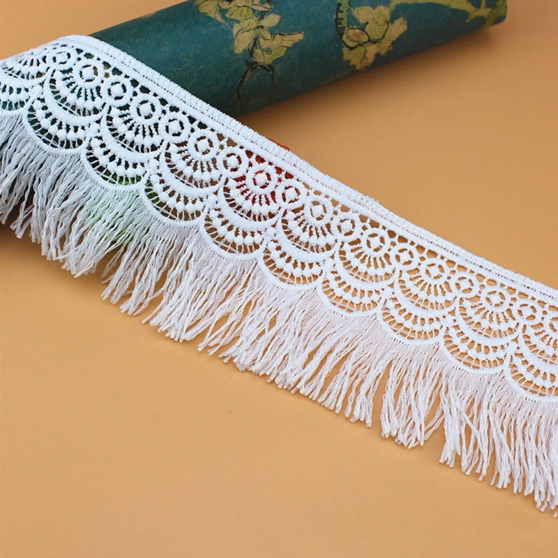 

Белая кружевная лента K3NF ручной работы, украшение для стола