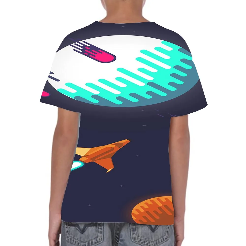 

Kid's Graphic T Shirts Boy And Girl 3D Print Shirt Galaxy Pattern Top Cartoons Space Tees