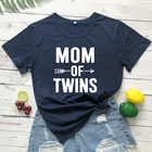 Модная Сексуальная футболка с надписью на заказ, футболка с графическим принтом для матери близнецы, повседневные футболки с коротким рукавом, хипстерский Топ премиум-класса, наряды