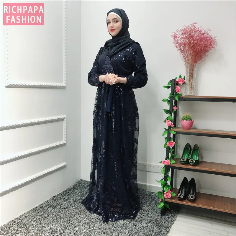 Кружевная Абая Дубай Турция мусульманский хиджаб Кафтан для женщин |