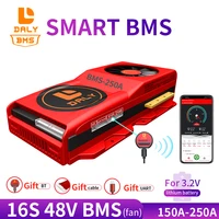 lifepo4 48v 16s smart bms 18650 battery protection board bms balanced 150a 200a 250a 485 usb device can uart bluetooth app