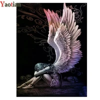 5d diy diamond painting sad angel girl full square round diamond embroidery mosaic for 2021 new arrivals gift home decoration