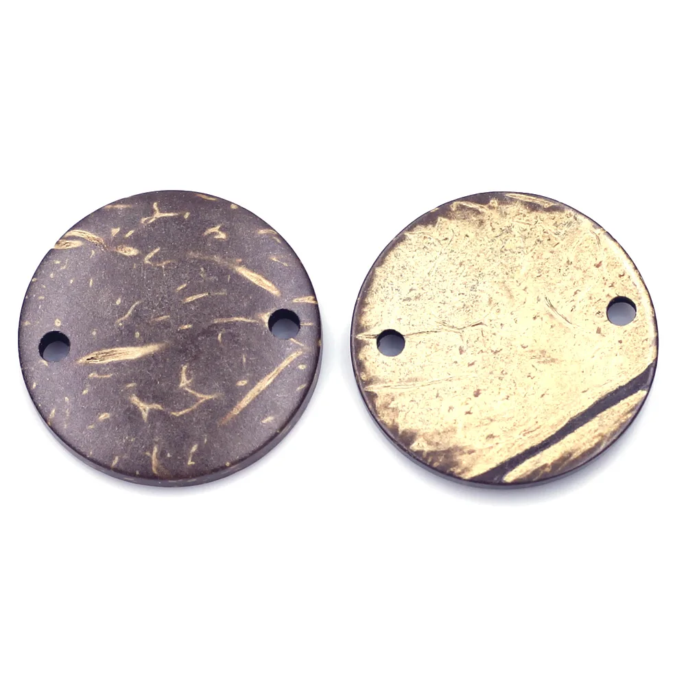 

10PCS Round Natural Coconut Shell Buttons Connectors 2 Holes 34mm DIY Sewing Accessories Scrapbook Men Women Clothes Crafts Gift