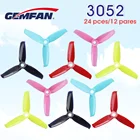 24 шт.12 пар Gemfan Flash 3052 шт. 3-лопастный пропеллер 5 мм монтажное отверстие для 1306-1806 мотор RC Дрон FPV Racing