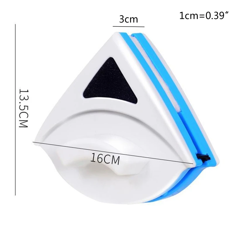 Треугольная Двухсторонняя щетка для стеклоочистителя Магнитная мытья окон