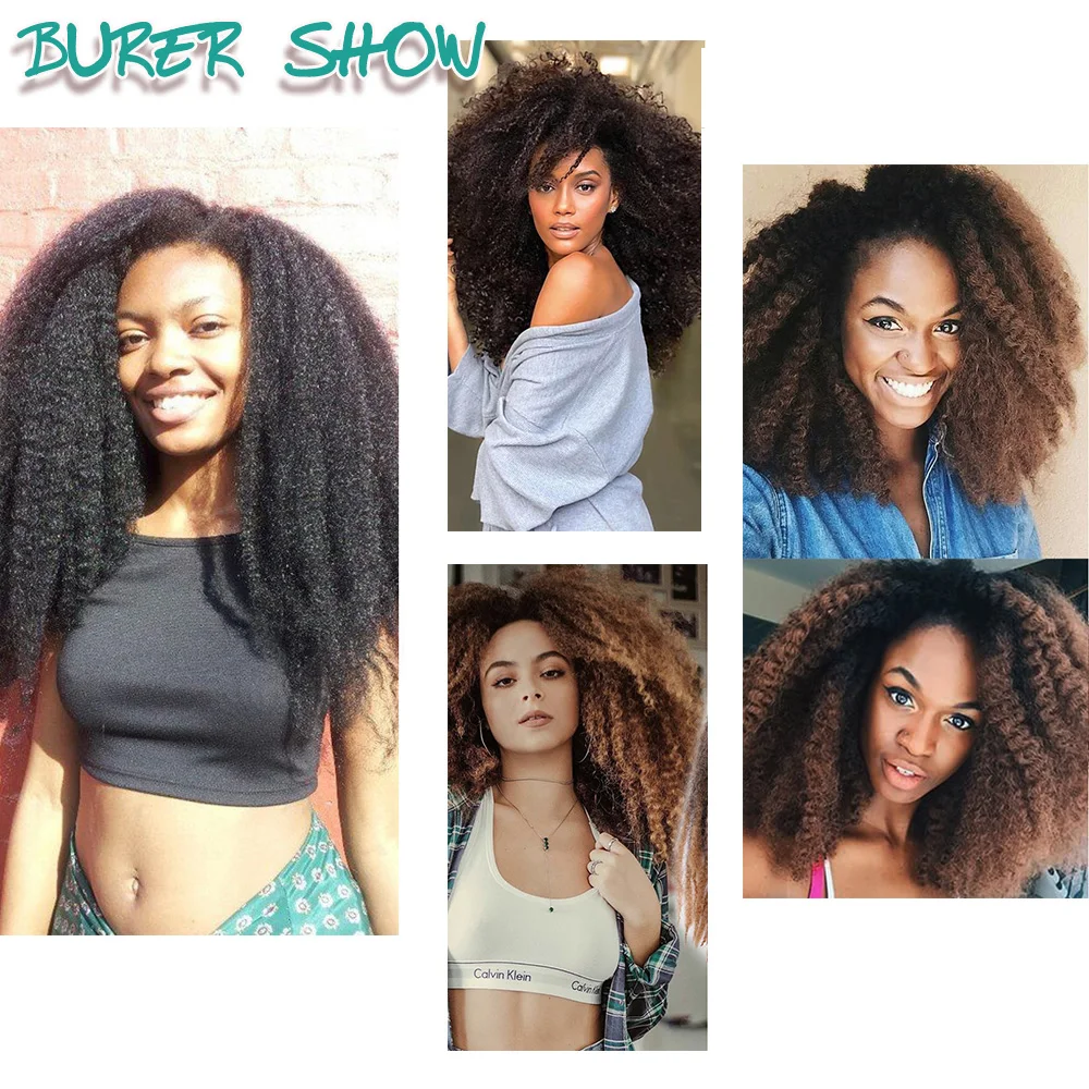 

KooKaStyle Synthetic Crochet Hair Ombre Marley Braids Braiding Afro Hair Crochet Braids Hair Extensions Brown Black Purple