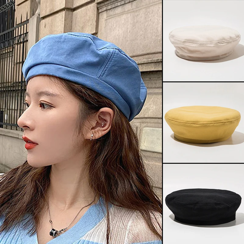 

Шапка Женская Зима 2021 Fashion Leisure Beret Adjustable Multipurpose Octagonal Cap Portable Personalized Hat For Women Girls