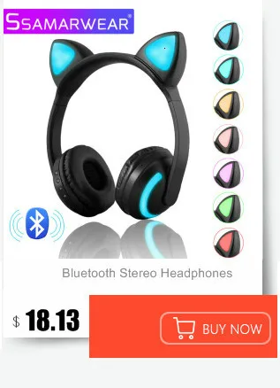 Bluetooth стерео наушники беспроводные кошачьи наушники мигающие светящиеся Игровые наушники 7 цветов светодиодный светильник для телефона ПК