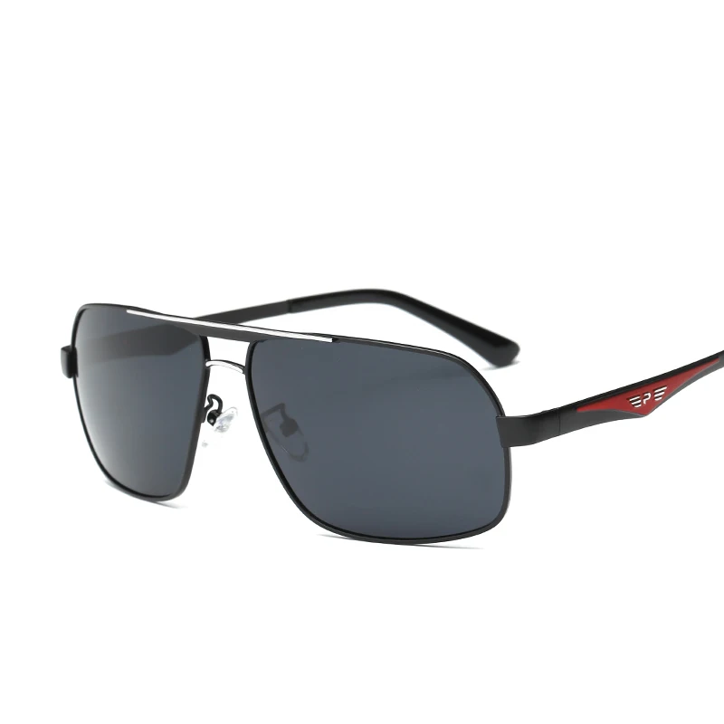 Брендовые Дизайнерские мужские солнцезащитные очки поляризационные квадратная