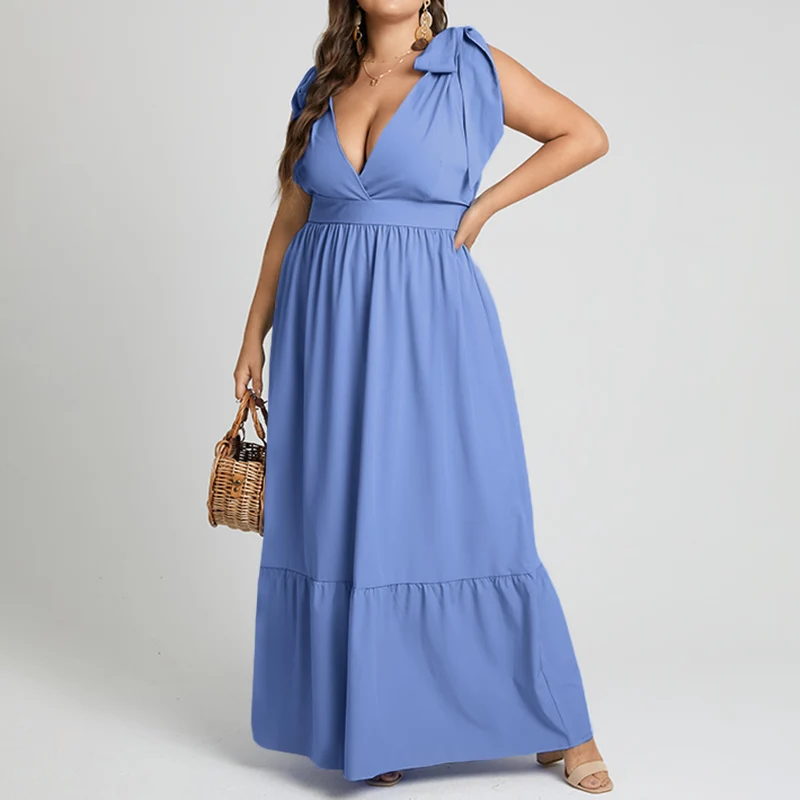 

Богемное женское платье-макси VONDA большого размера, повседневное винтажное платье без рукавов, плиссированное вечернее платье, сарафан для ...