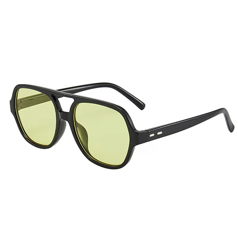 

LJLGLY 2021 New Fashion Color Lens Sunglasses For Men Women Outdoor Sun Glasses Vintage Korean Style Brand Designer Eyewear